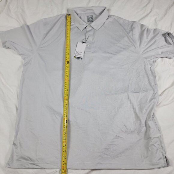 Callaway Opti Dri Mens XXL Bright White Polo Shirt Moisture Wicking Golf Apparel - Picture 8 of 9